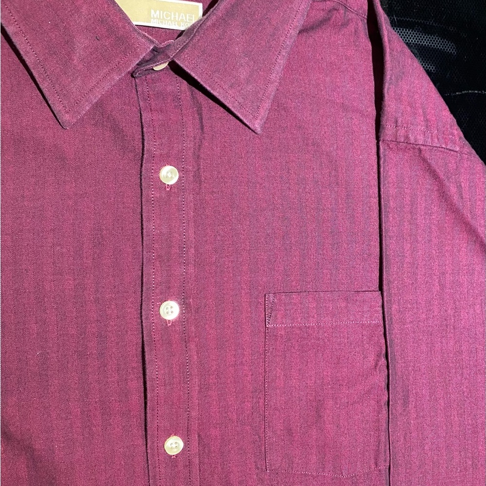 Michael Kira burgundy dress shirt - Picture 7 of 7